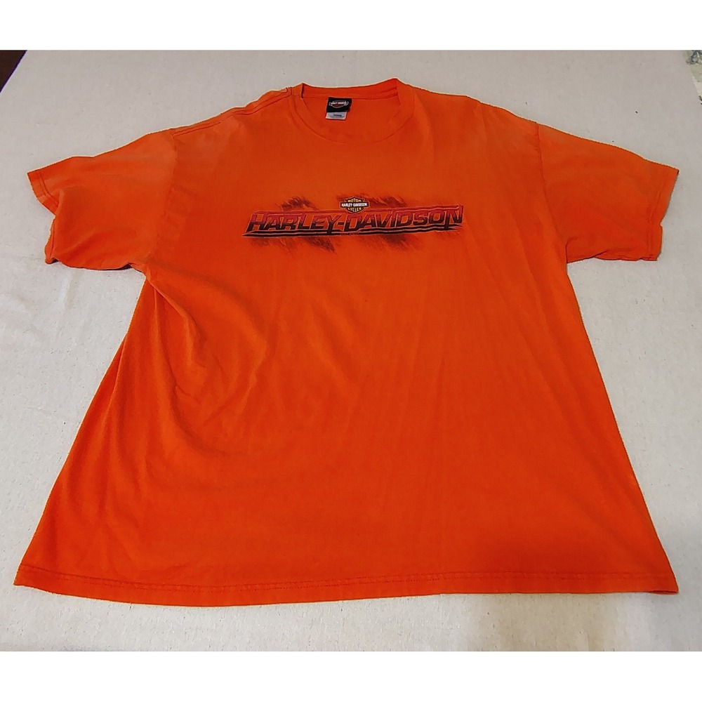 Harley‎ Davidson Motorcycle Orange Alamo City San Antonio Texas T Shirt 2XL LL